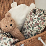 LANGE gaze de Coton RETRO FLOWER 70 X 70 CM JOLLEIN
