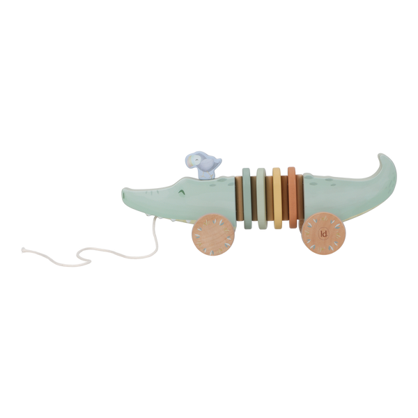 Jouet à tirer crocodile en bois Safari Friends – jouet de marche enfant