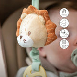 Jouet d'éveil sonore Lion Léon 28 cm – Nattou – Hochet à suspendre multicolore 🦁 NATTOU