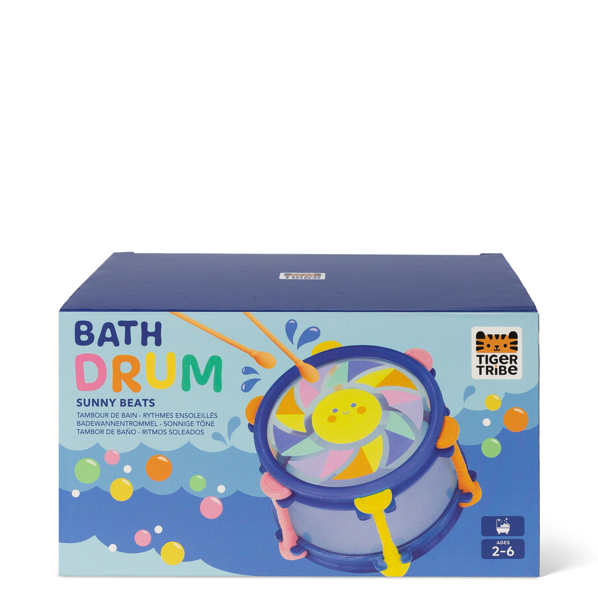 Jouet de bain bébé tambour – jouet d’éveil musical 2 ans TIGER TRIBE
