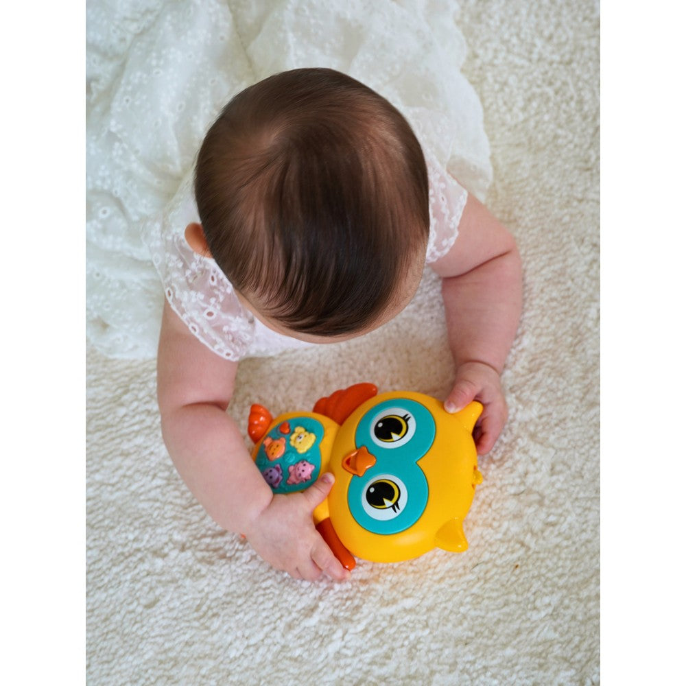 Jouet musical bébé hibou – sons animaux et berceuses 12 mois