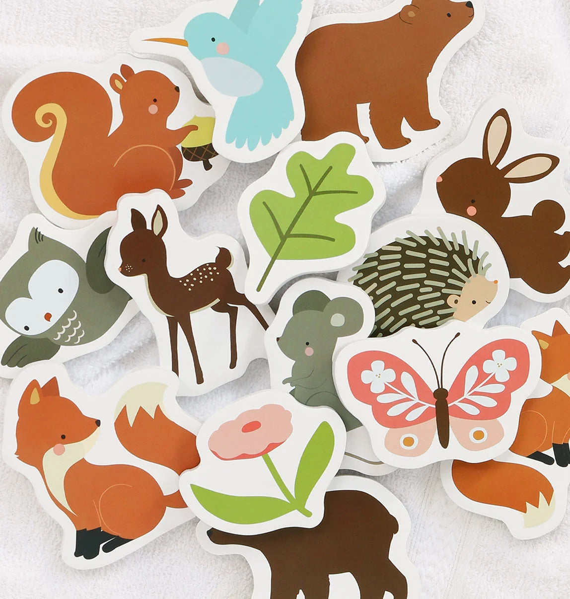 Jouets de bain en mousse – Amis de la forêt – 14 pièces mushie