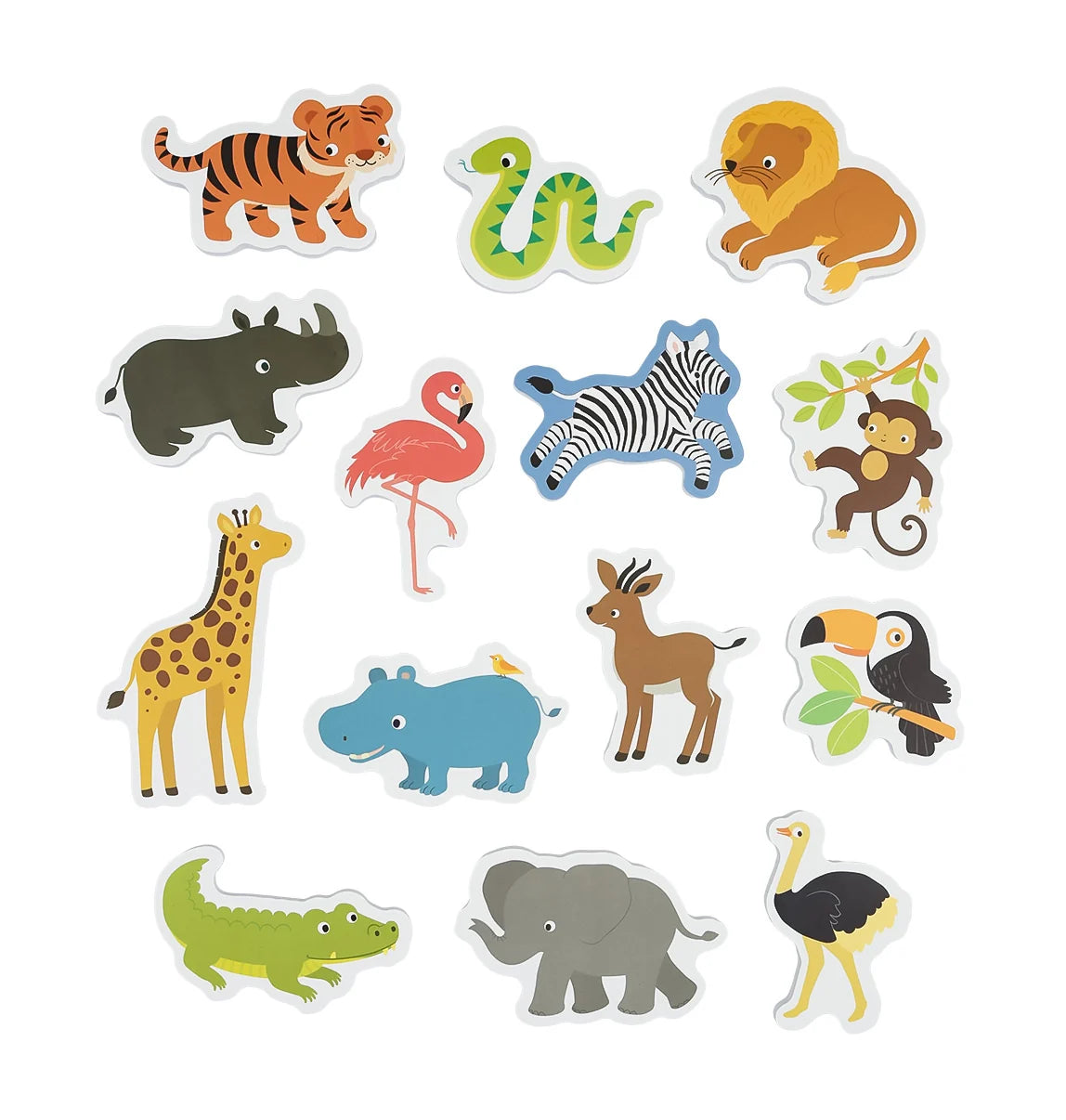 Jouets de bain en mousse – Safari – 14 pièces mushie