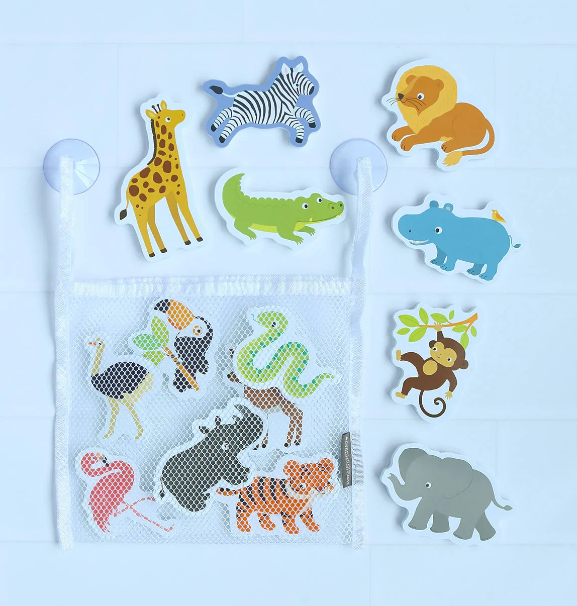 Jouets de bain en mousse – Safari – 14 pièces mushie