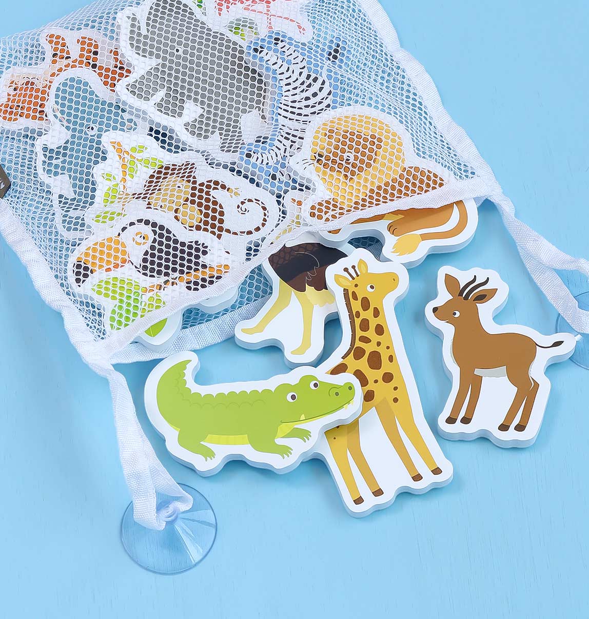 Jouets de bain en mousse – Safari – 14 pièces mushie