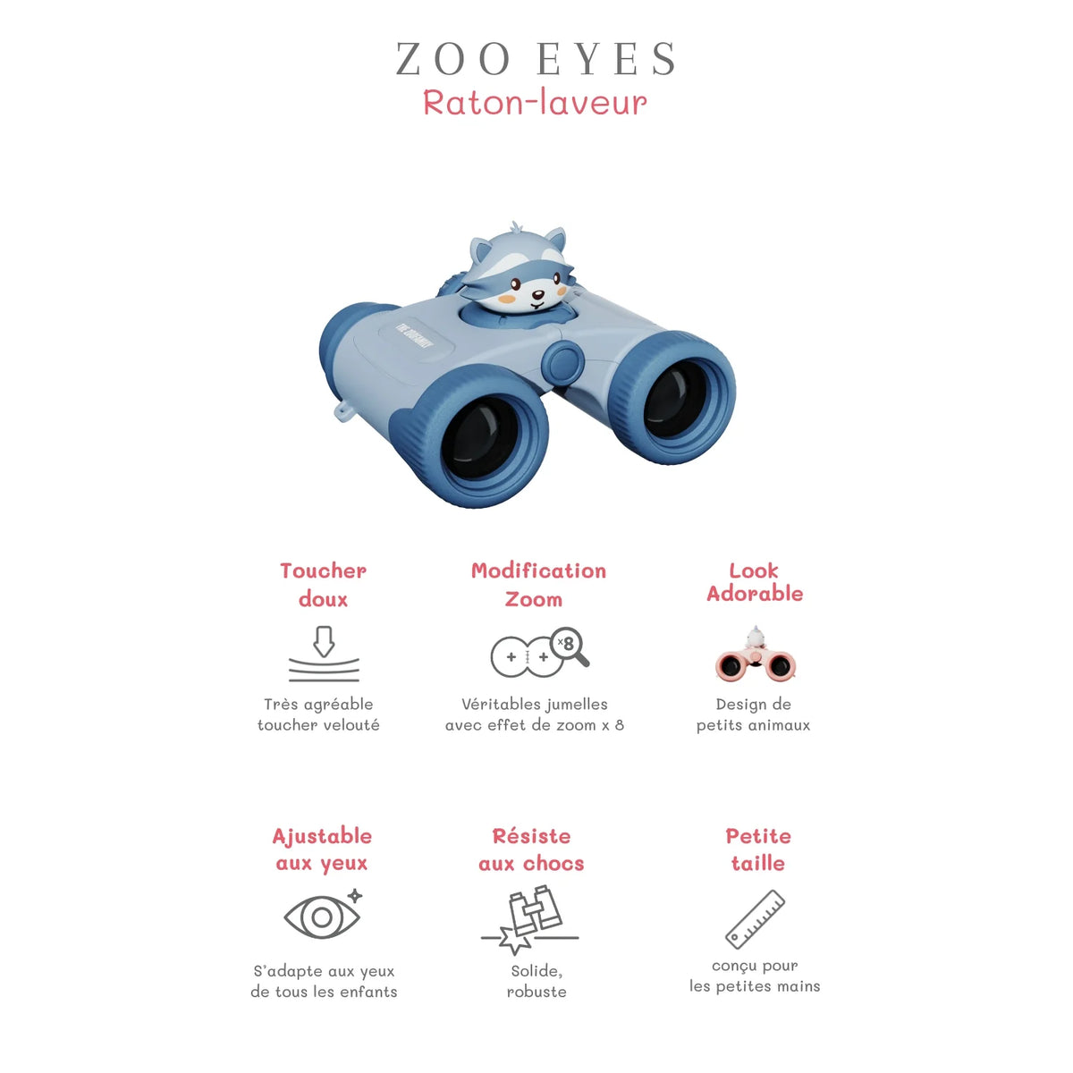 Jumelles enfant Zoo Eyes Raton laveur – The Zoofamily
