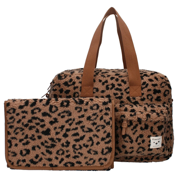Sac à langer et matelas à langer sherpa léopard – BB&Co x Kidzroom