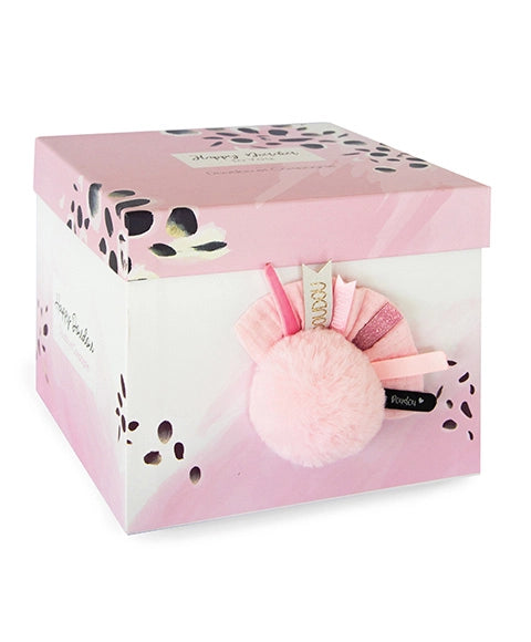 Coffret Pantin Lapin rose - Happy Blush - 25 cm