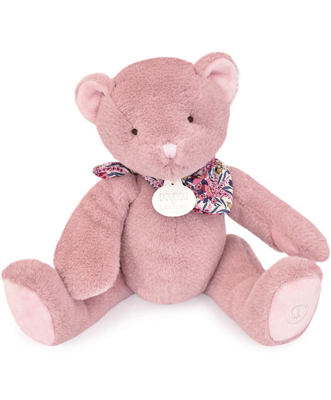 L'Ours Doudou - Ours en peluche rose- 25 cm DOUDOU ET COMPAGNIE