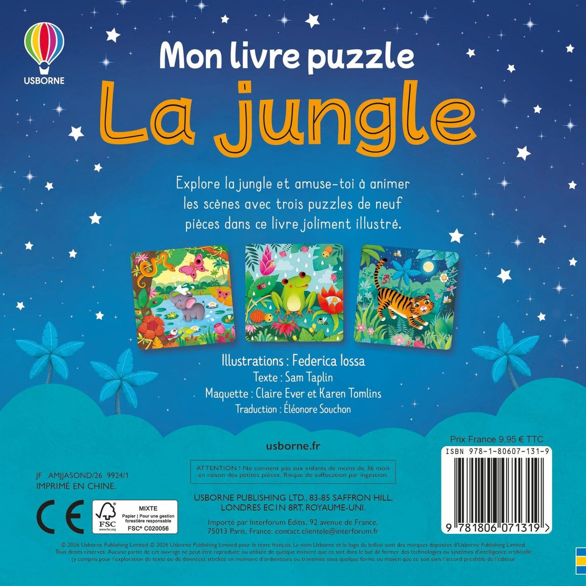 La Jungle – Mon livre puzzle – Dès 2 ans NATHAN