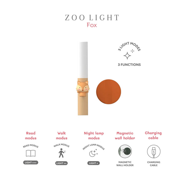 Lampe veilleuse enfant Zoo Light – Renard – The Zoofamily