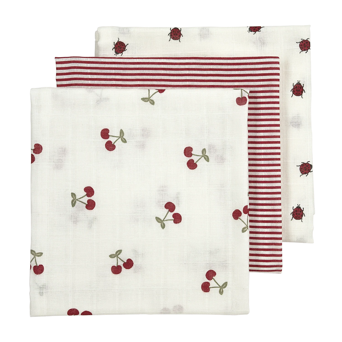 Lot 3 langes Bébé en Mousseline de Coton Girly Garden Multicolor – 70x70 🌸 MEYCO BABY