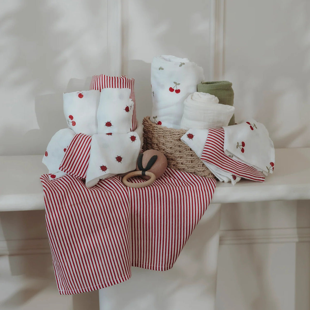 Lot 3 langes Bébé en Mousseline de Coton Girly Garden Multicolor – 70x70 🌸 MEYCO BABY