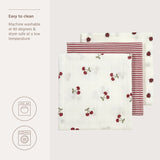 Lot 3 langes Bébé en Mousseline de Coton Girly Garden Multicolor – 70x70 🌸 MEYCO BABY