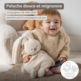 Doudou lapin en peluche 30 cm – Peluche douce bébé sable NATTOU
