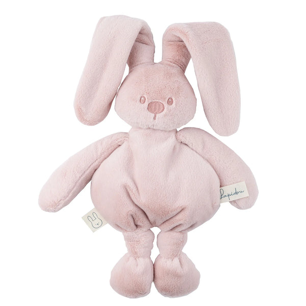 Doudou lapin en peluche 30 cm – Peluche douce bébé rose poudré