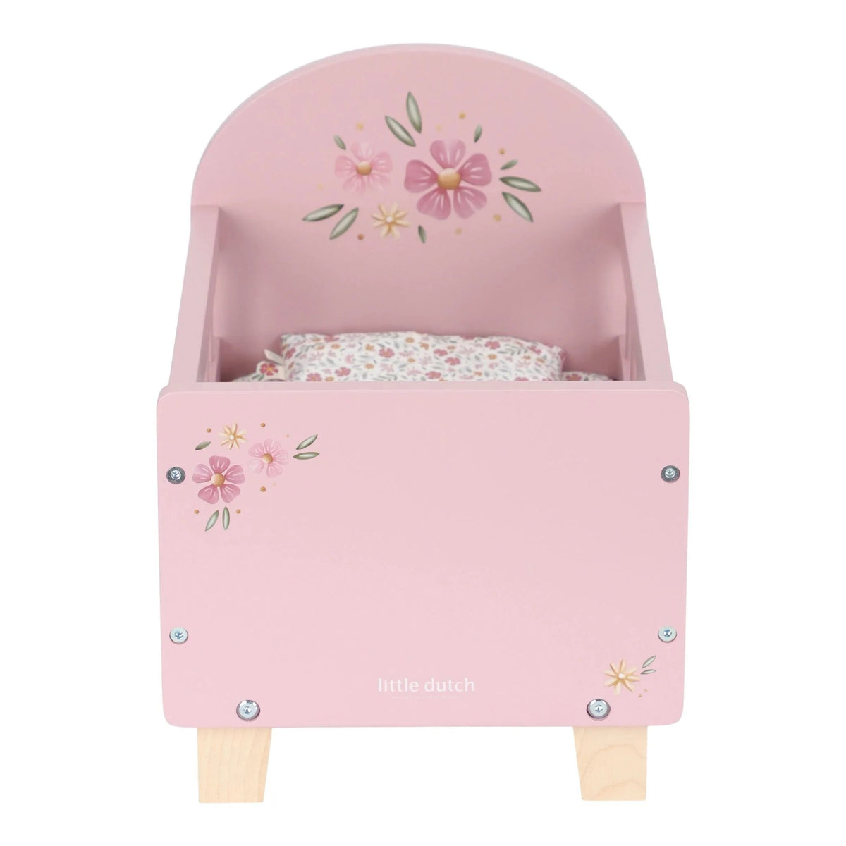 Lit de poupée en bois rose – Essentials LITTLE DUTCH