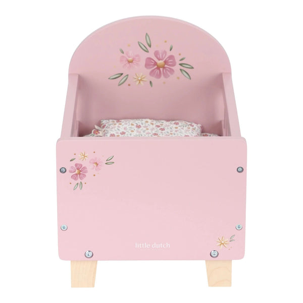 Lit de poupée en bois rose – Essentials LITTLE DUTCH