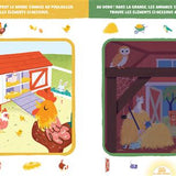 Cherche & Trouve : Jour & Nuit – À la ferme invite les enfants à explorer la ferme de jour puis de nuit grâce à la lampe magique Spot. Une activité interactive qui stimule l'observation, la concentration et l'imagination.Livre Cherche & Trouve Jour & Nuit À la ferme avec lampe magique Spot pour développer l'observation, la curiosité et la concentration des enfants.
