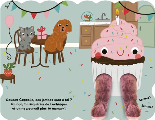 Livre animé bébé avec jambes marionnettes à manipuler pour développer la motricité fine, l'imagination et le sens de l'observation.