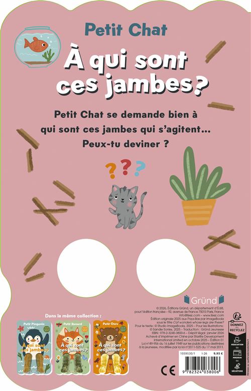 Livre animé bébé – Petit Chat : À qui sont ces jambes ?