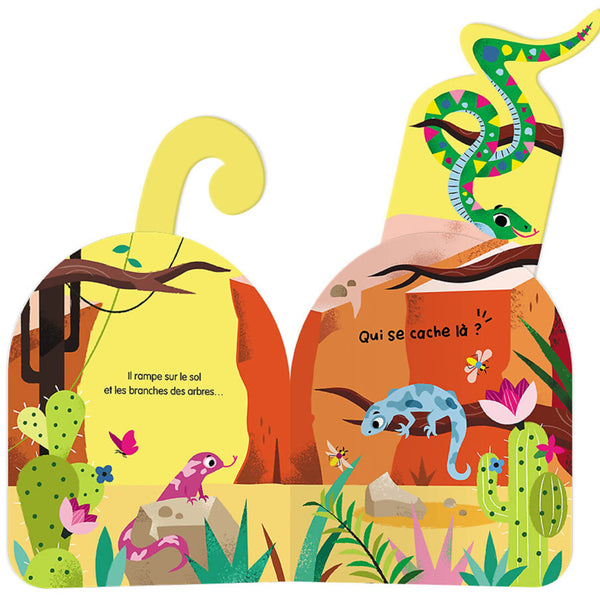 Mon coucou sonore – À qui sont ces queues d'animaux ? est un livre sonore interactif qui invite les enfants à jouer à cache-cache avec les animaux. En tirant sur les queues et les oreilles, ils découvrent les animaux cachés tout en écoutant leurs cris. Une lecture ludique idéale pour éveiller les sens.Livre sonore bébé avec animations à tirer et cris d'animaux pour développer la motricité fine, l'éveil auditif et la curiosité des tout-petits.