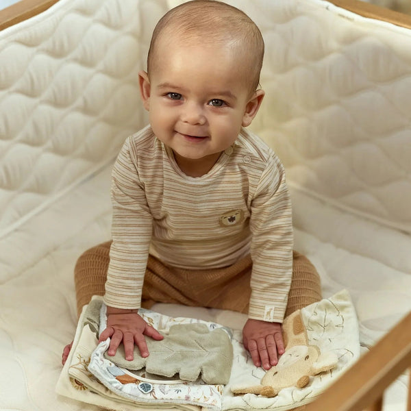 Livre tissu d’activités Safari Friends – livre sensoriel bébé LITTLE DUTCH