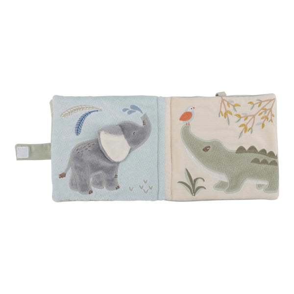 Livre tissu d’activités Safari Friends – livre sensoriel bébé LITTLE DUTCH