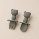 Lot de couverts bébé en silicone – Panda GMLB