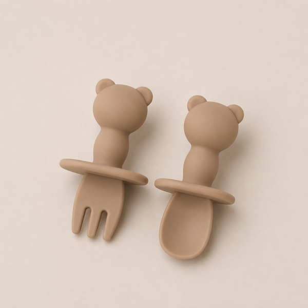 Lot de couverts bébé en silicone – Panda GMLB