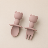 Lot de couverts bébé en silicone – Panda GMLB