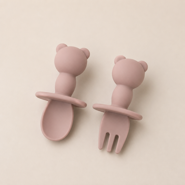 Lot de couverts bébé en silicone – Panda GMLB