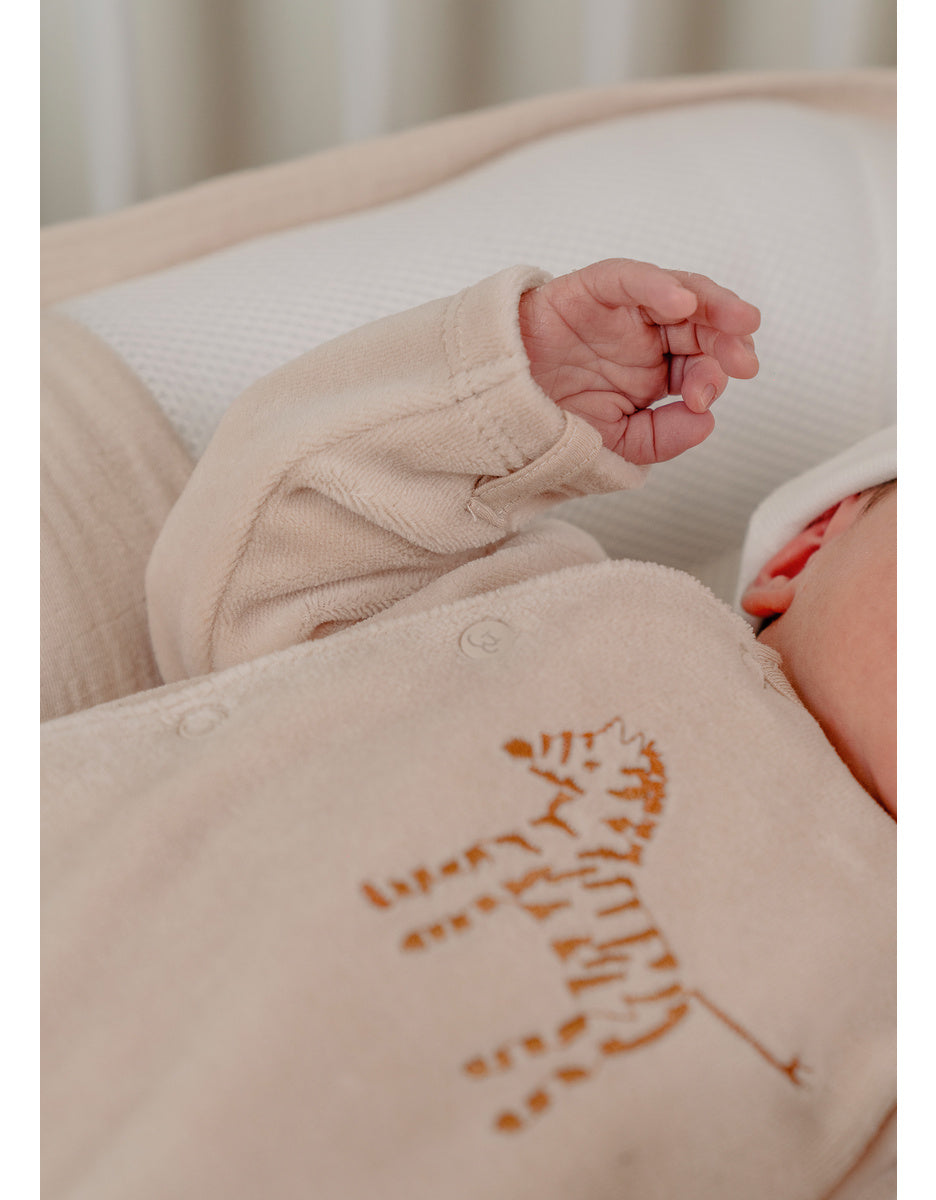 Lot de 2 pyjamas bébé en velours – Zèbres NOUKIES