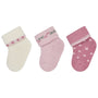 Lot de 3 paires de chaussettes bébé Fleurs – Unies, fleurs & pois – 0/4 mois STERNTALER