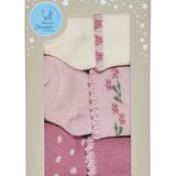 Lot de 3 paires de chaussettes bébé Fleurs – Unies, fleurs & pois – 0/4 mois STERNTALER