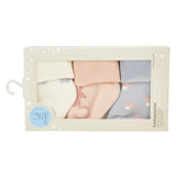 Lot de 3 paires de chaussettes bébé Lapin – Fleurs, lapin & champignon – 0/4 mois STERNTALER