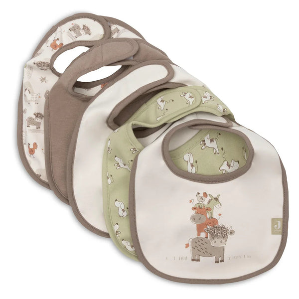 Lot de 5 bavoirs imperméables Barn Buddies – Dès la naissance JOLLEIN