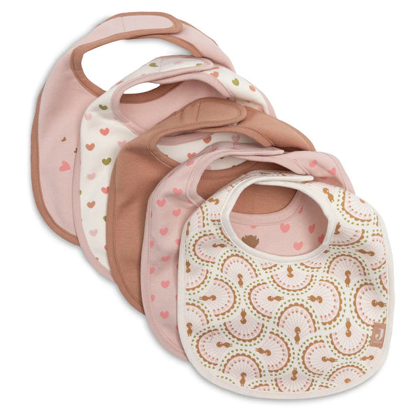 Lot de 5 bavoirs imperméables Soft Plumes – Dès la naissance JOLLEIN