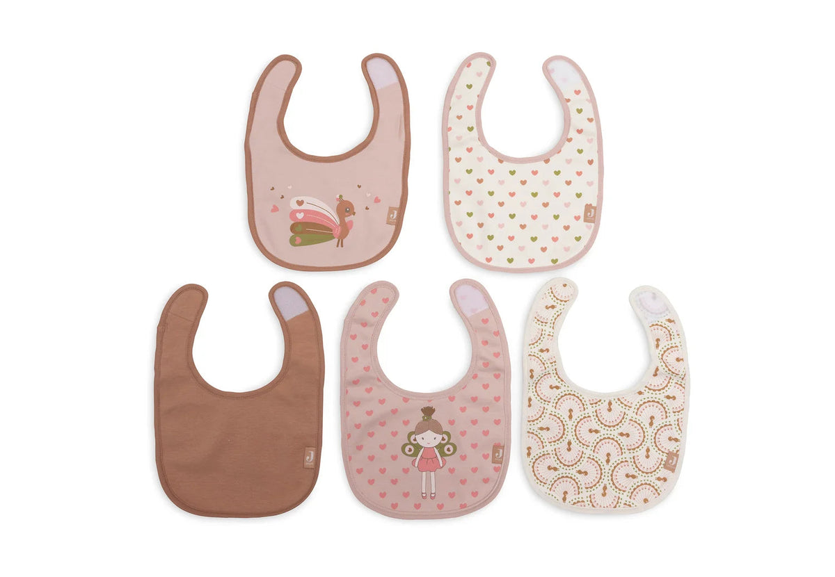 Lot de 5 bavoirs imperméables Soft Plumes – Dès la naissance JOLLEIN