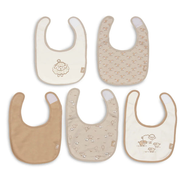 Lot de 5 bavoirs imperméables Woolly – Dès la naissance JOLLEIN