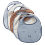 Lot de 5 bavoirs imperméables Miffy Moments cloudy blue – Jollein JOLLEIN