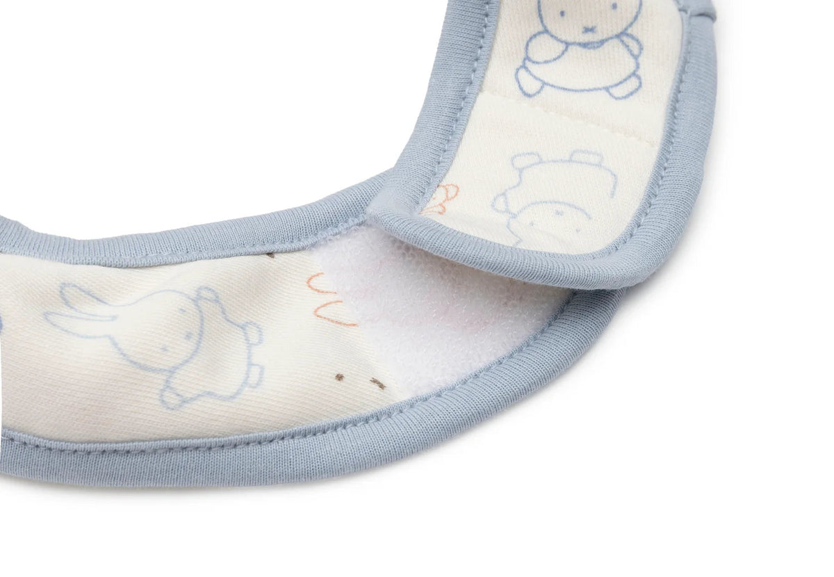 Lot de 5 bavoirs imperméables Miffy Moments cloudy blue – Jollein JOLLEIN