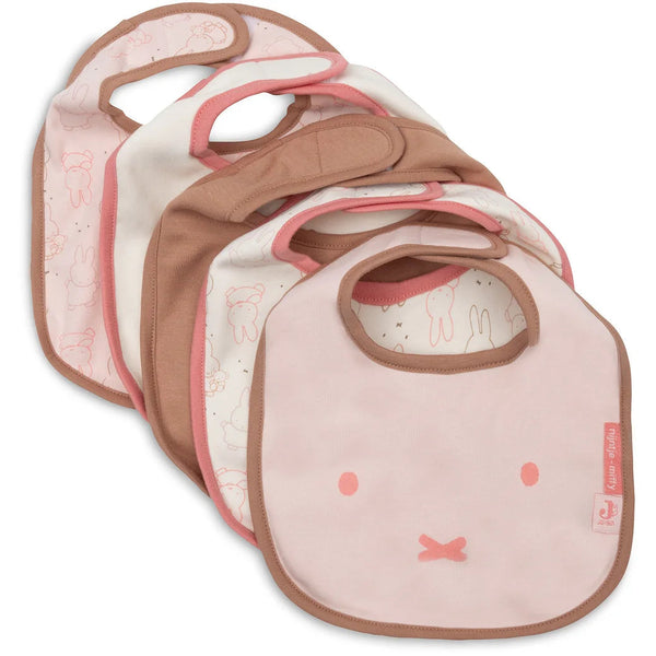 Lot de 5 bavoirs imperméables Miffy Moments silk rose – Jollein JOLLEIN