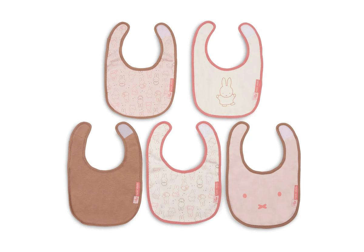 Lot de 5 bavoirs imperméables Miffy Moments silk rose – Jollein JOLLEIN