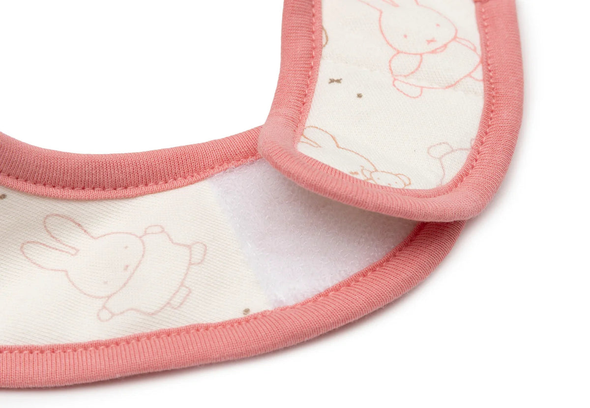 Lot de 5 bavoirs imperméables Miffy Moments silk rose – Jollein JOLLEIN