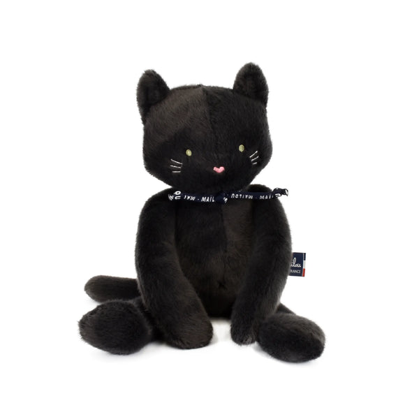 Peluche Chat Noir anthracite Méloé 37 ou 56 cm – Peluche artisanale made in France Maïlou