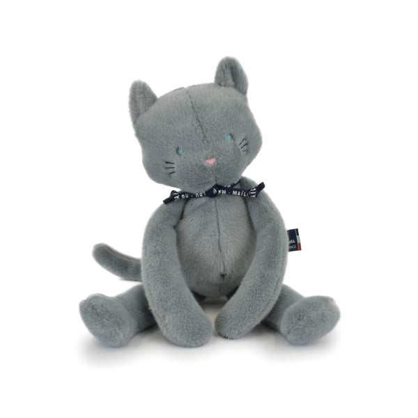 Peluche Chat Gris Méloé 37 ou 56 cm – Peluche artisanale made in France Maïlou