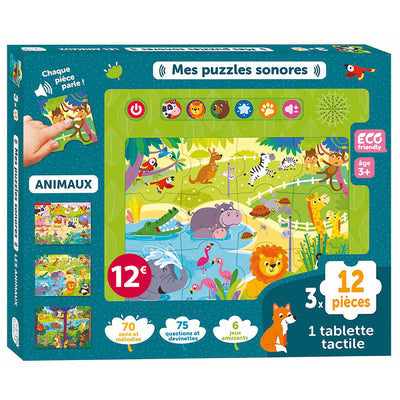 Mes puzzles sonores - Les animaux 1 2 3 SOLEIL