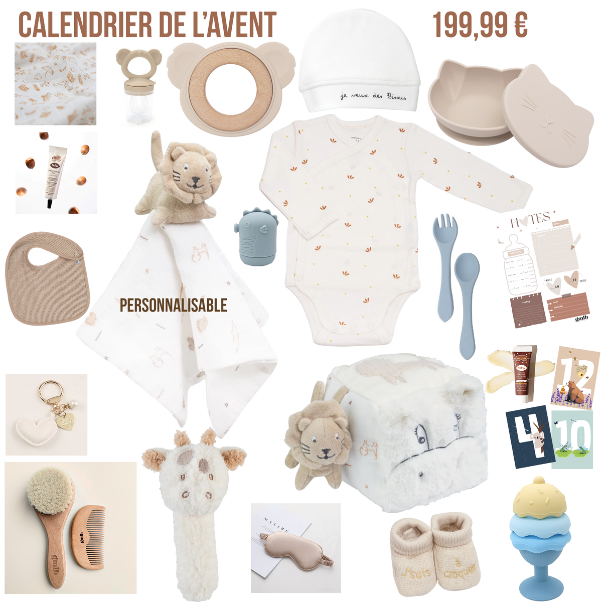 Calendrier de l'avent future maman Petit coeur salé | Cadeau de grossesse original