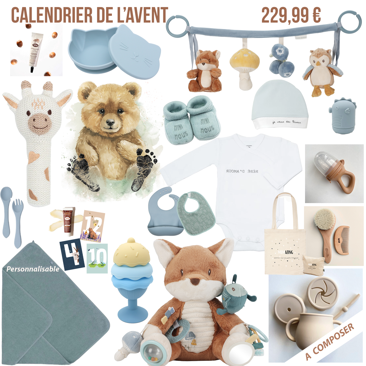 Cadeau de grossesse calendrier de l'avent future maman – Petit